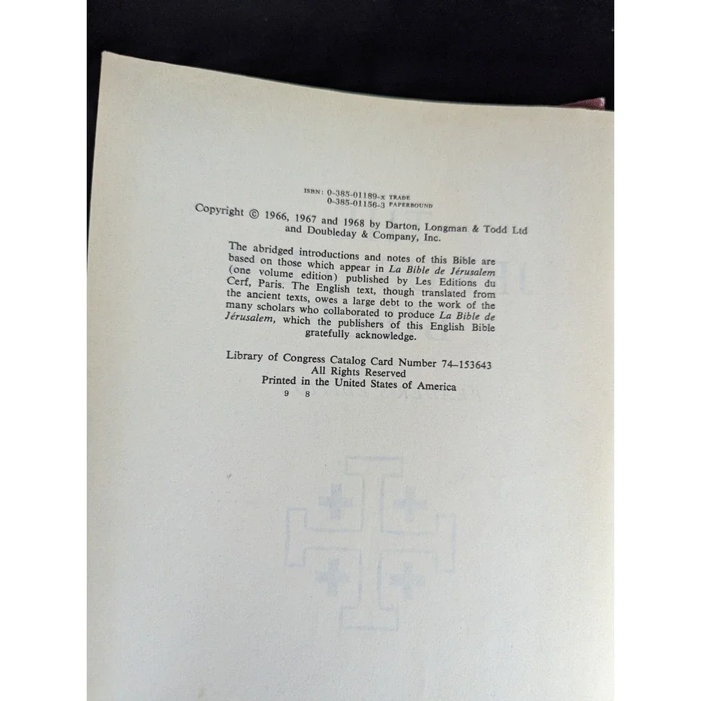 Vintage THE JERUSALEM BIBLE 1970's readers edition hardcover book estate‎ find